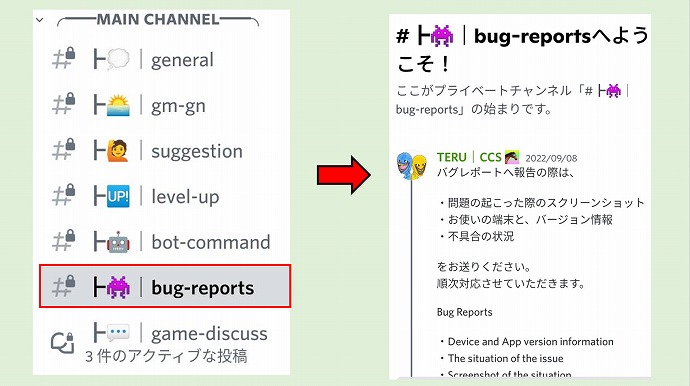 ディスコード・バグレポート