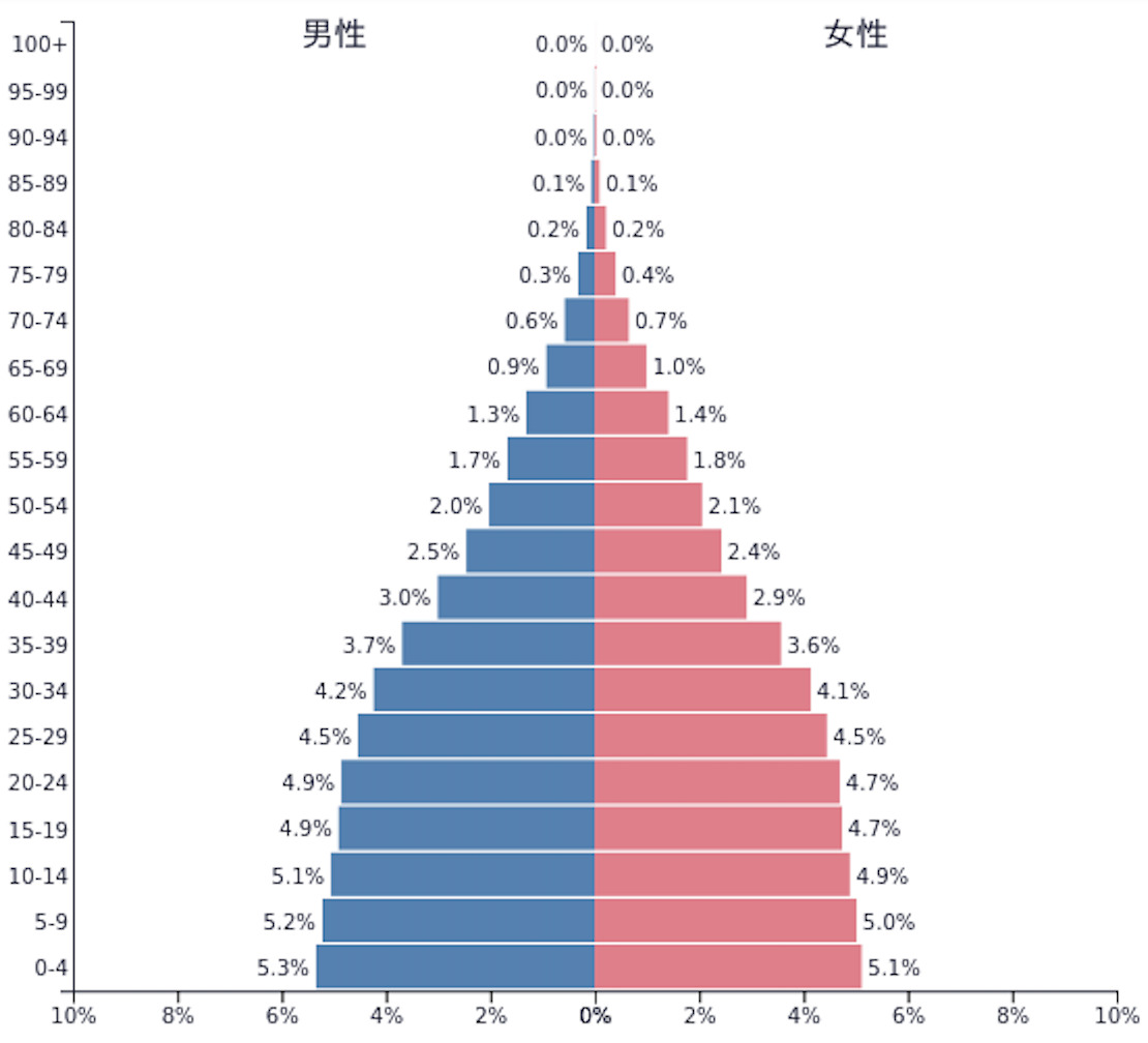 ラオス人口ピラミッド
